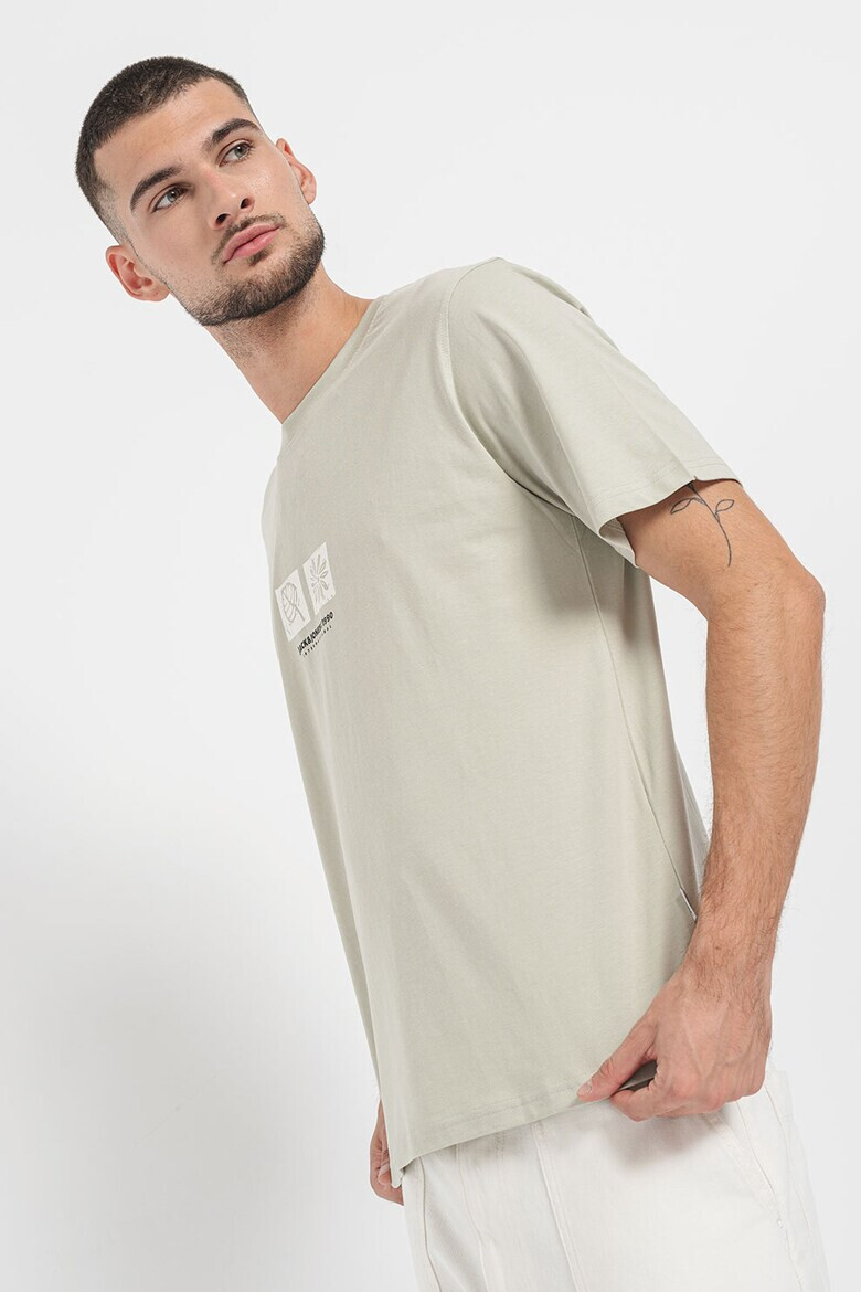 Jack & Jones Tricou de bumbac cu decolteu la baza gatului - Pled.ro