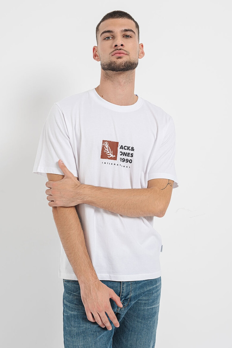 Jack & Jones Tricou de bumbac cu decolteu la baza gatului - Pled.ro