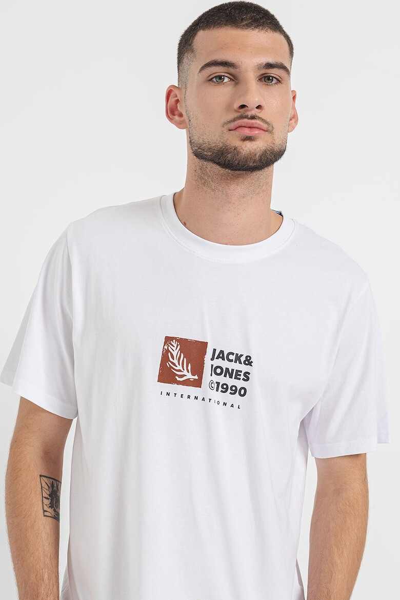 Jack & Jones Tricou de bumbac cu decolteu la baza gatului - Pled.ro