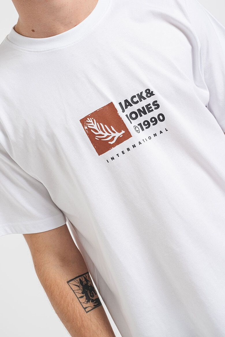 Jack & Jones Tricou de bumbac cu decolteu la baza gatului - Pled.ro