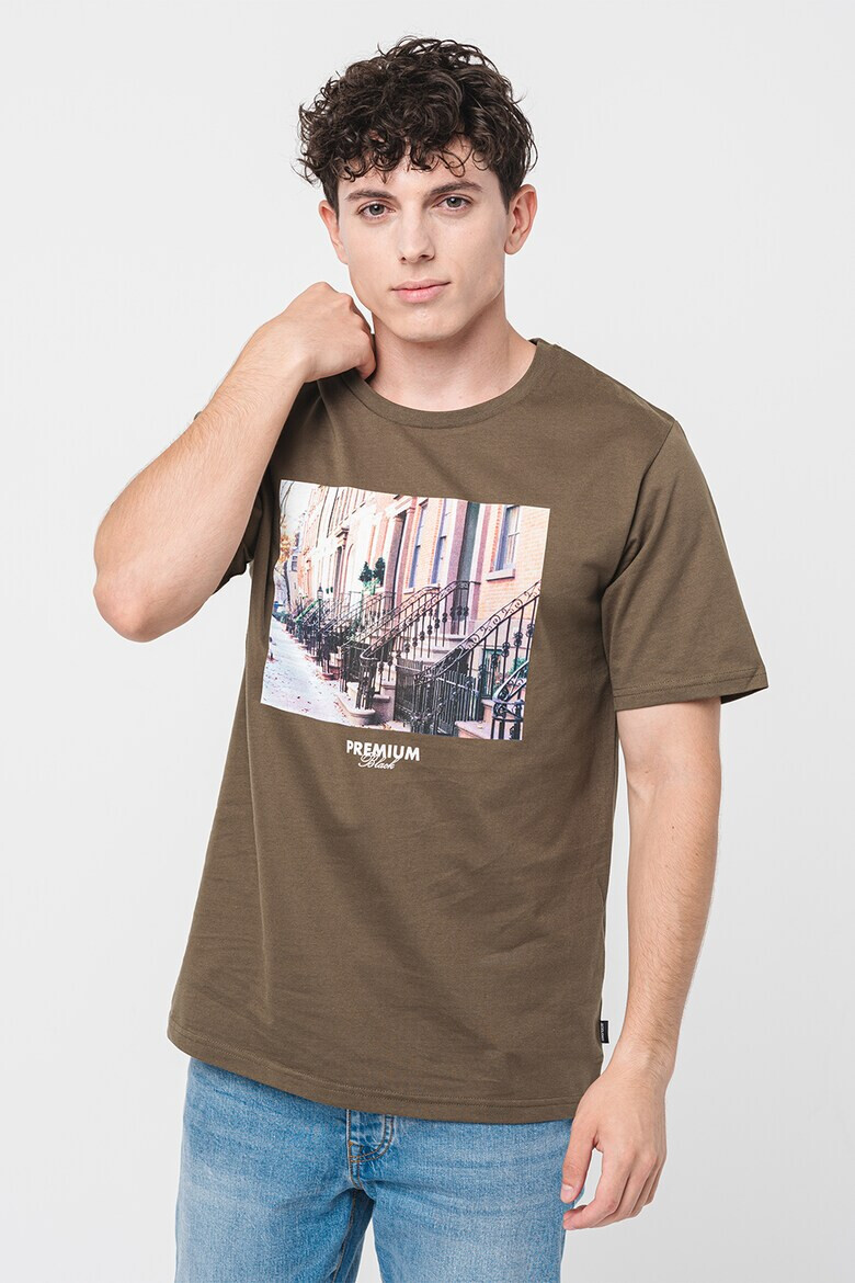 Jack & Jones Tricou de bumbac cu imprimeu foto Maxey - Pled.ro