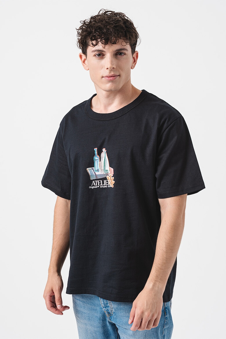 Jack & Jones Tricou de bumbac cu imprimeu grafic Brooklyn - Pled.ro