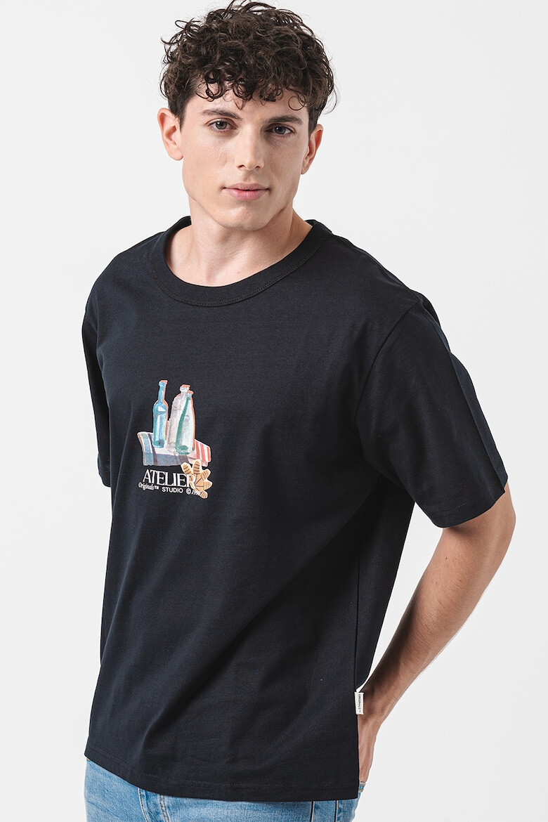 Jack & Jones Tricou de bumbac cu imprimeu grafic Brooklyn - Pled.ro