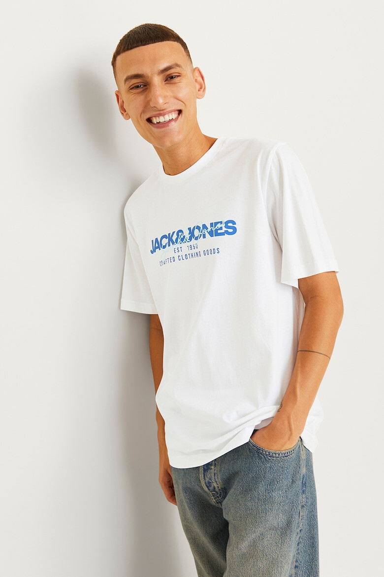 Jack & Jones Tricou de bumbac cu imprimeu logo Alvis - Pled.ro