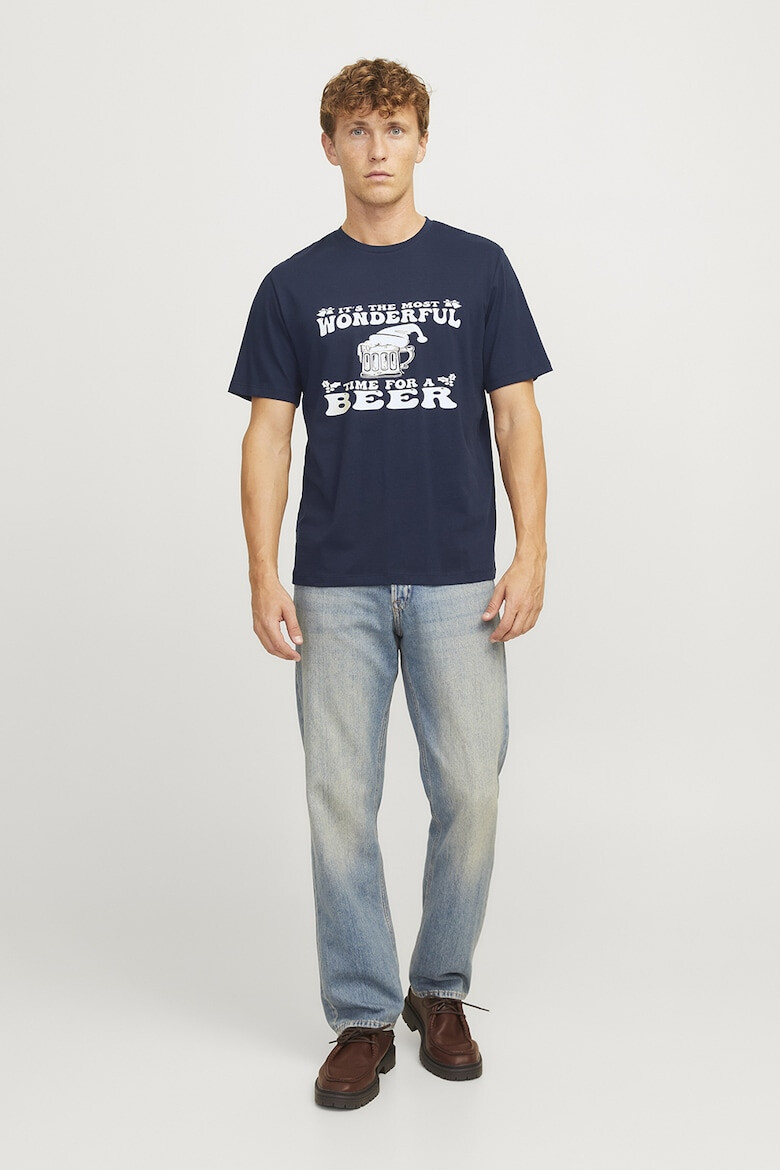 Jack & Jones Tricou de bumbac cu tematica de Craciun - Pled.ro