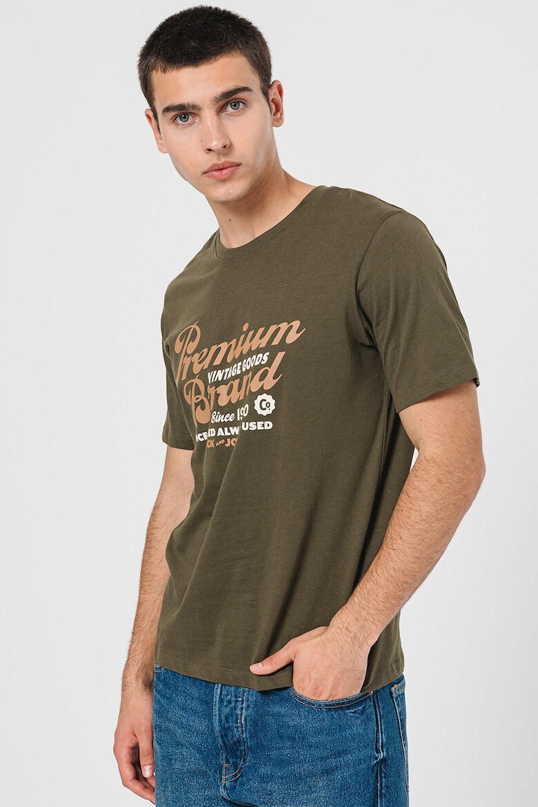 Jack & Jones Tricou de bumbac cu text Thomas - Pled.ro