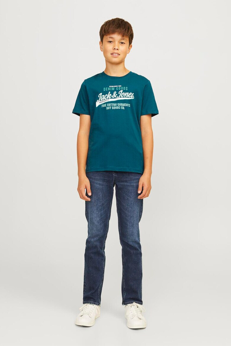 Jack & Jones Tricou de bumbac organic cu decolteu la baza gatului - Pled.ro