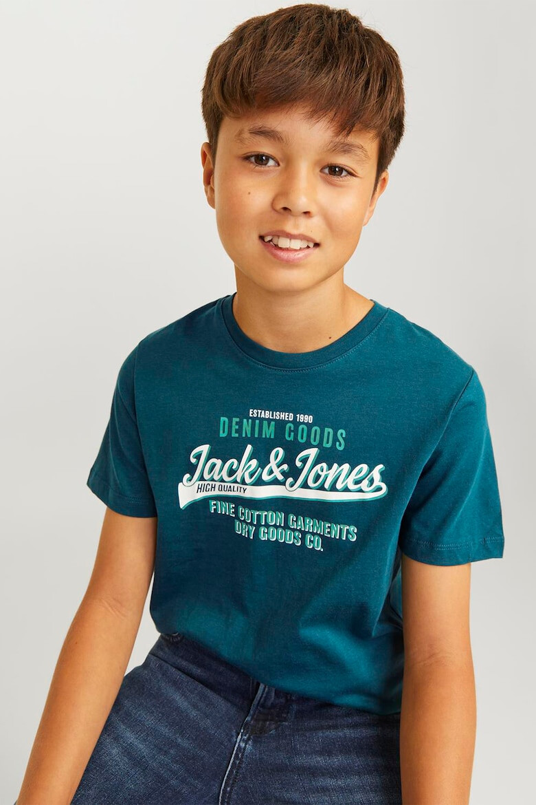 Jack & Jones Tricou de bumbac organic cu decolteu la baza gatului - Pled.ro