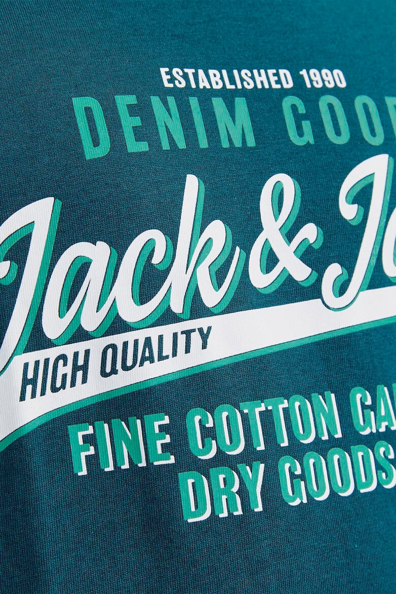 Jack & Jones Tricou de bumbac organic cu decolteu la baza gatului - Pled.ro