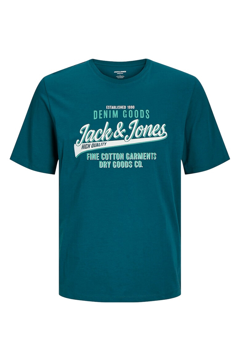 Jack & Jones Tricou de bumbac organic cu decolteu la baza gatului - Pled.ro