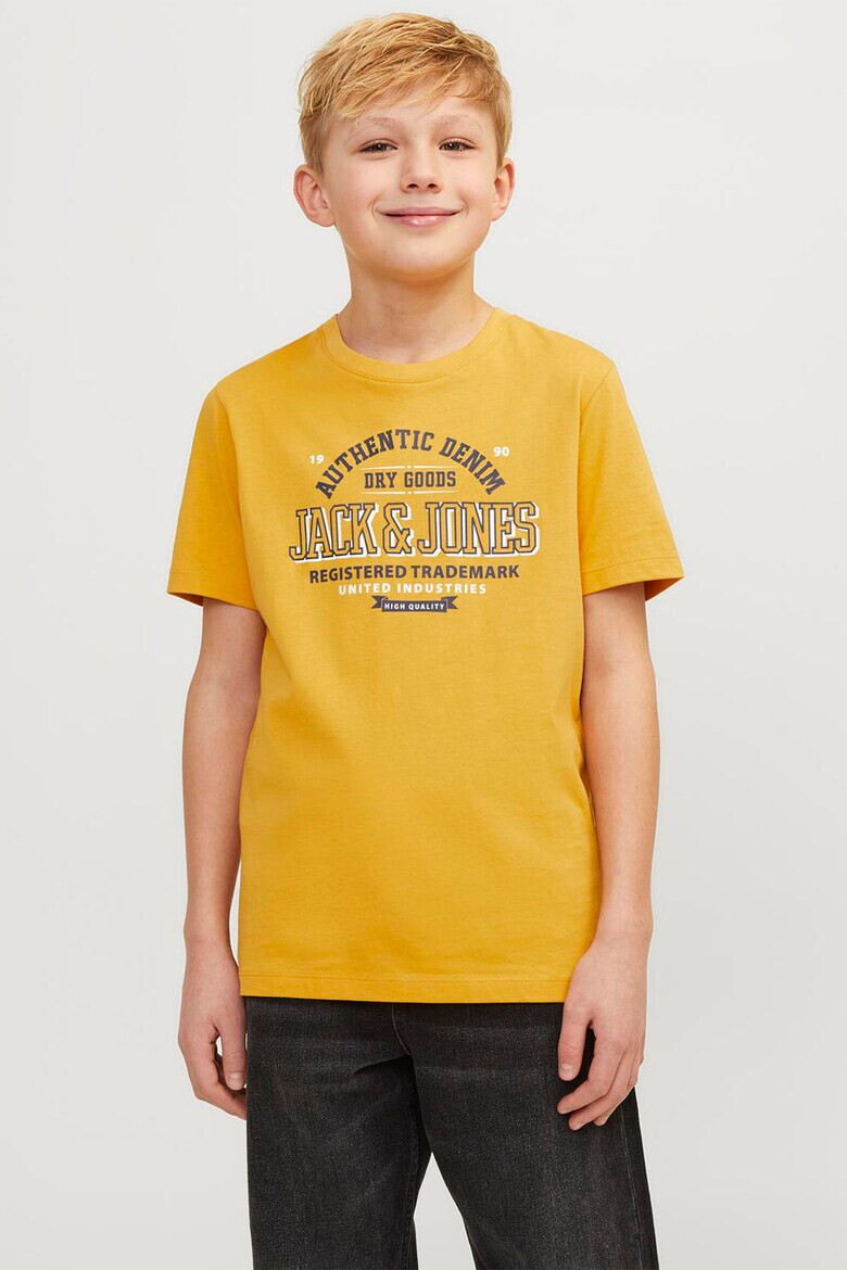 Jack & Jones Tricou de bumbac organic cu decolteu la baza gatului - Pled.ro