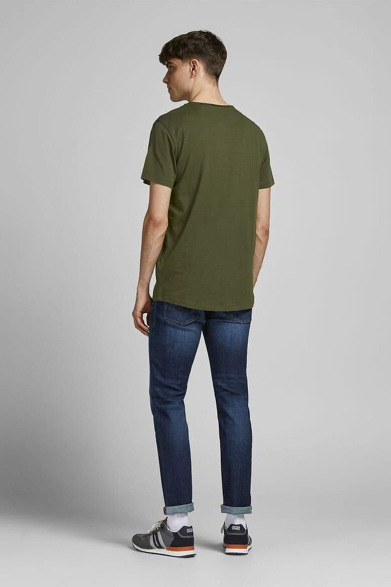 Jack & Jones Tricou de bumbac organic cu decolteu la baza gatului - Pled.ro