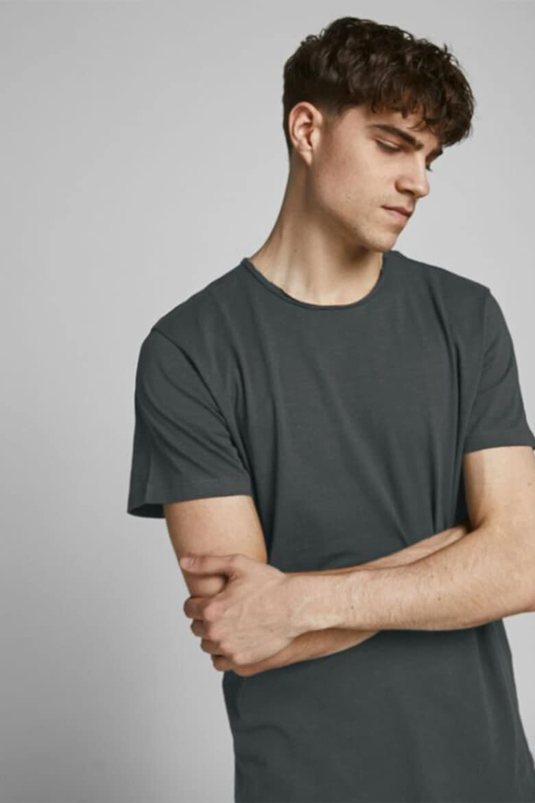 Jack & Jones Tricou de bumbac organic cu decolteu la baza gatului - Pled.ro