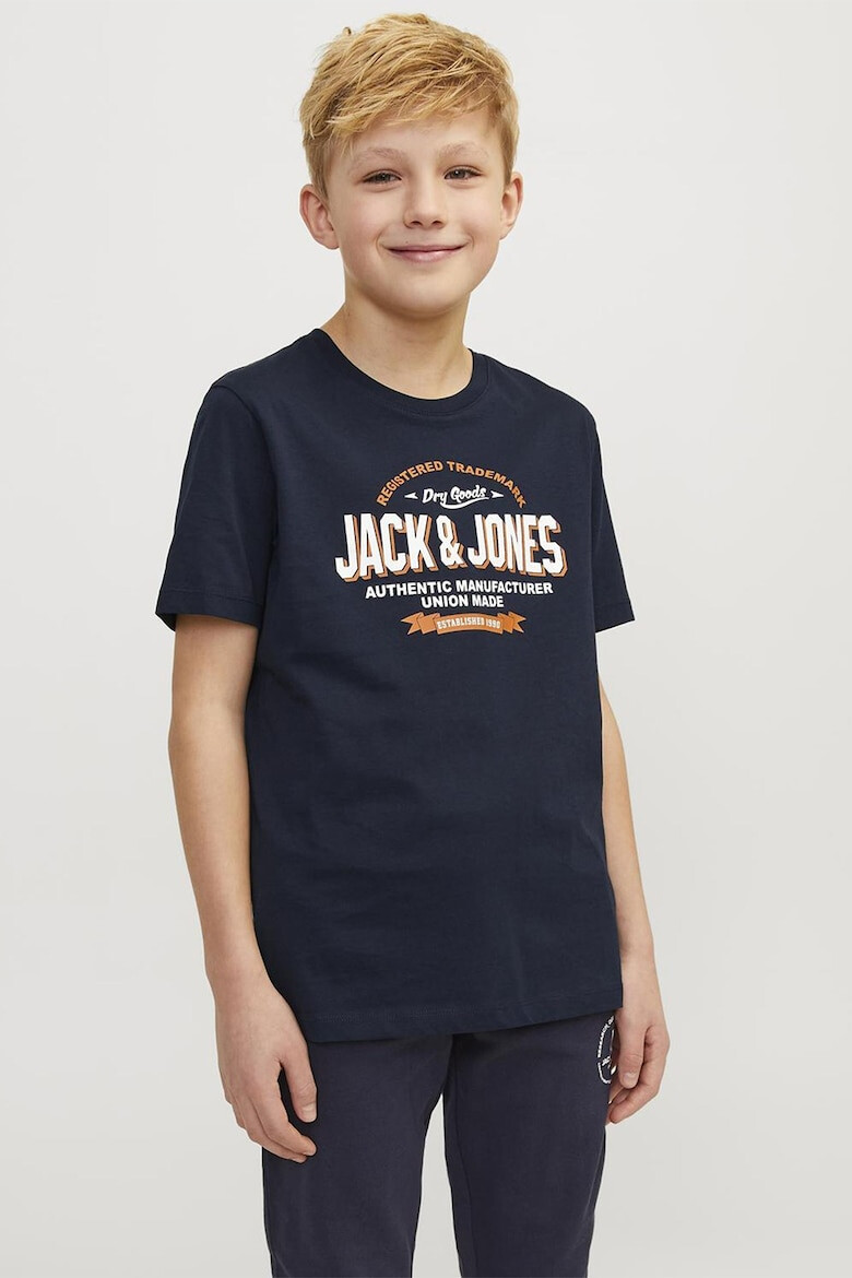 Jack & Jones Tricou de bumbac organic cu decolteu la baza gatului - Pled.ro