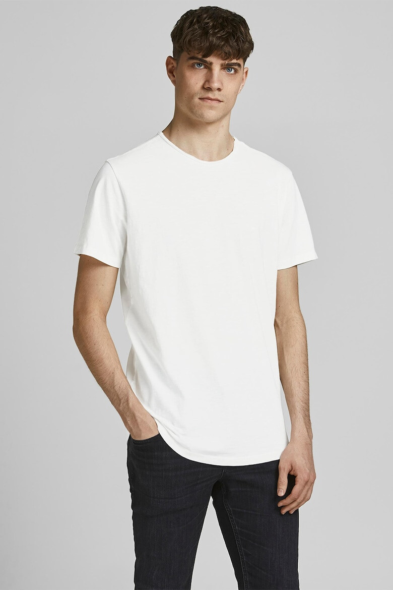 Jack & Jones Tricou de bumbac organic cu decolteu la baza gatului - Pled.ro