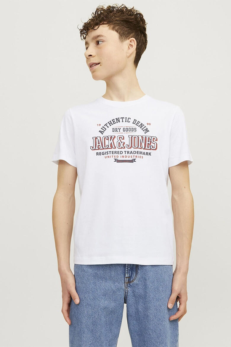 Jack & Jones Tricou de bumbac organic cu decolteu la baza gatului - Pled.ro