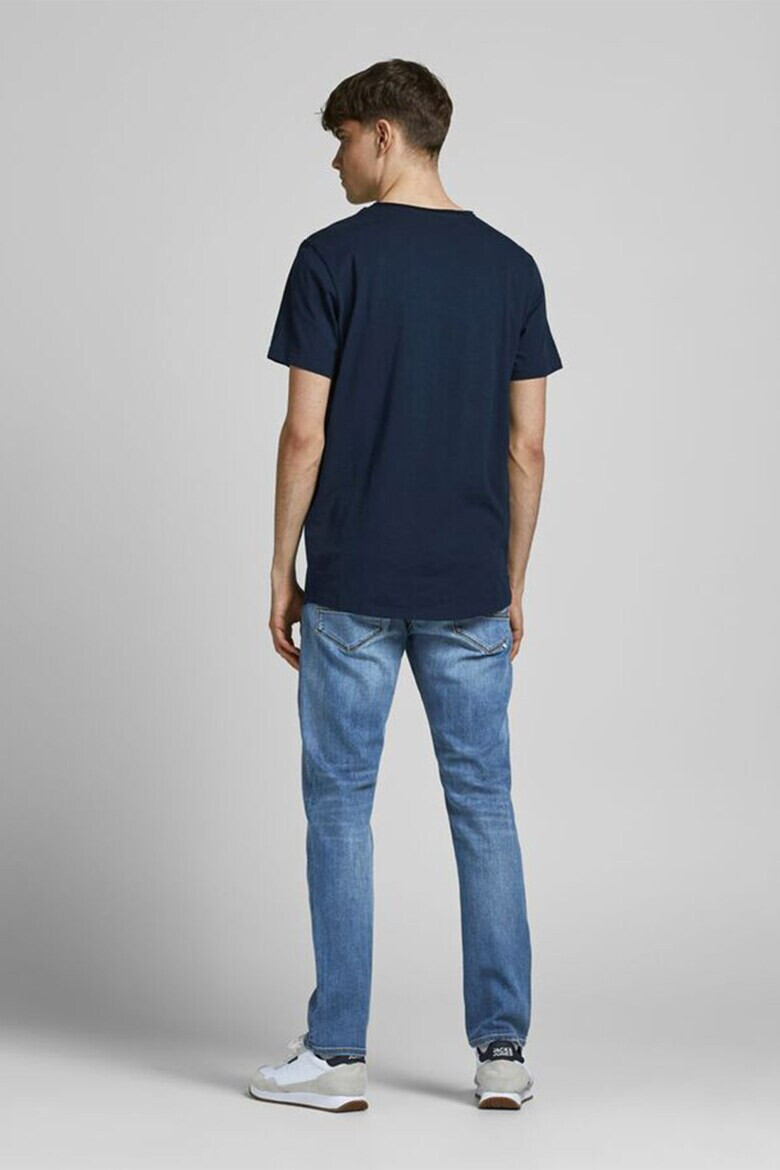 Jack & Jones Tricou de bumbac organic cu decolteu la baza gatului - Pled.ro