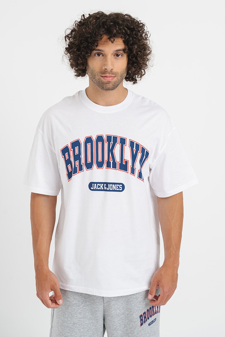 Jack & Jones Tricou din bumbac cu decolteu la baza gatului Bradley - Pled.ro