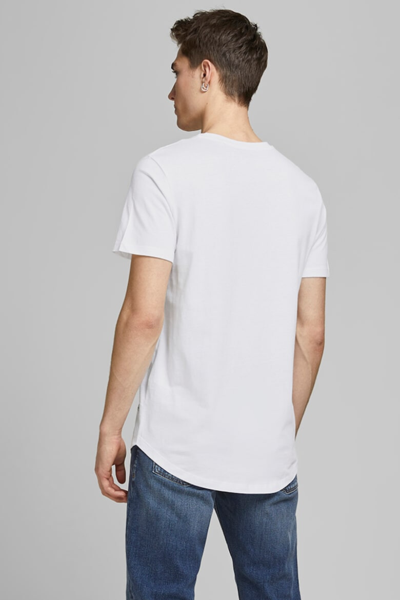 Jack & Jones Tricou din bumbac organic cu decolteu la baza gatului - Pled.ro