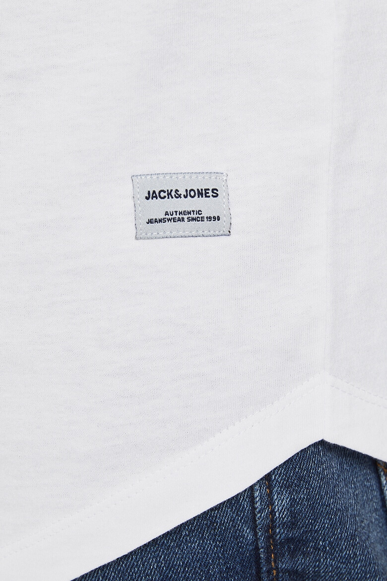 Jack & Jones Tricou din bumbac organic cu decolteu la baza gatului - Pled.ro