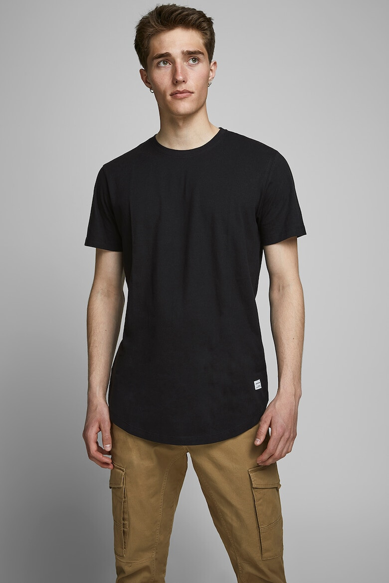 Jack & Jones Tricou din bumbac organic cu decolteu la baza gatului - Pled.ro