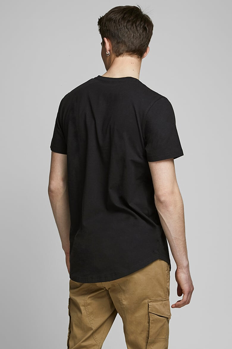 Jack & Jones Tricou din bumbac organic cu decolteu la baza gatului - Pled.ro