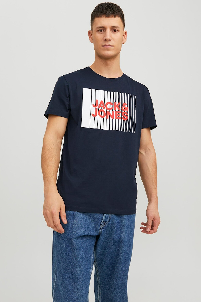 Jack & Jones Tricou din bumbac organic cu decolteu la baza gatului Corp - Pled.ro