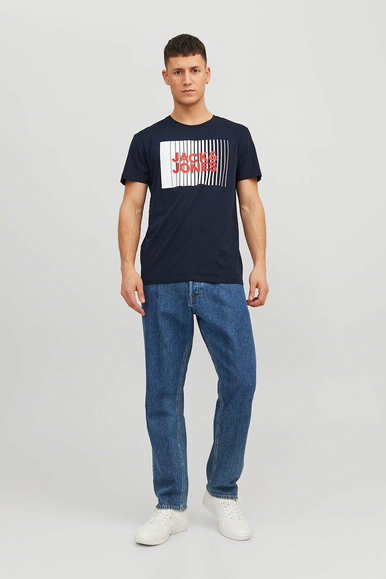 Jack & Jones Tricou din bumbac organic cu decolteu la baza gatului Corp - Pled.ro