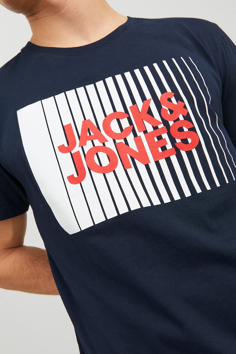 Jack & Jones Tricou din bumbac organic cu decolteu la baza gatului Corp - Pled.ro