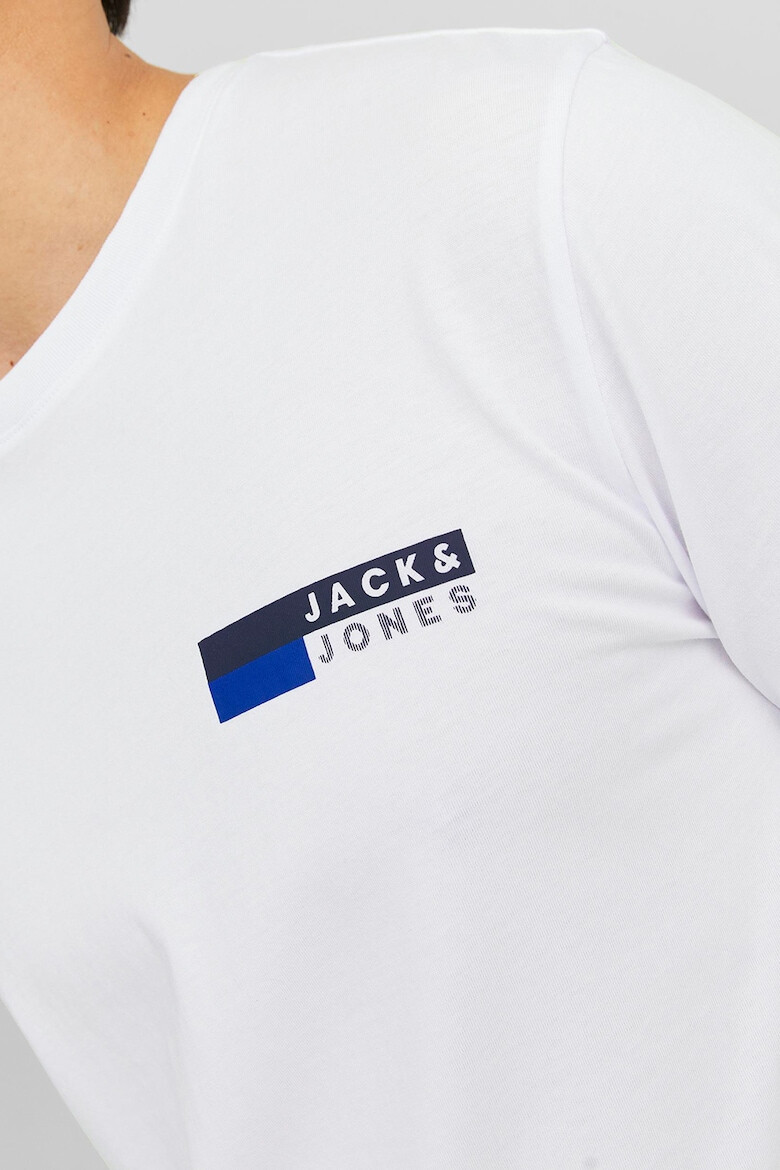 Jack & Jones Tricou din bumbac organic cu decolteu la baza gatului Corp - Pled.ro