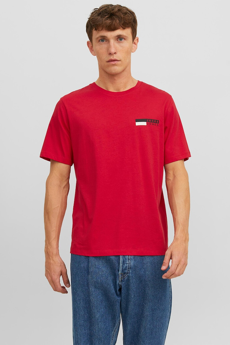 Jack & Jones Tricou din bumbac organic cu decolteu la baza gatului Corp - Pled.ro