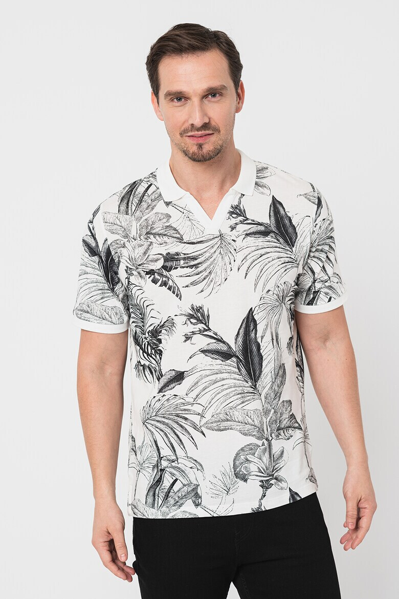 Jack & Jones Tricou polo cu imprimeu tropical - Pled.ro