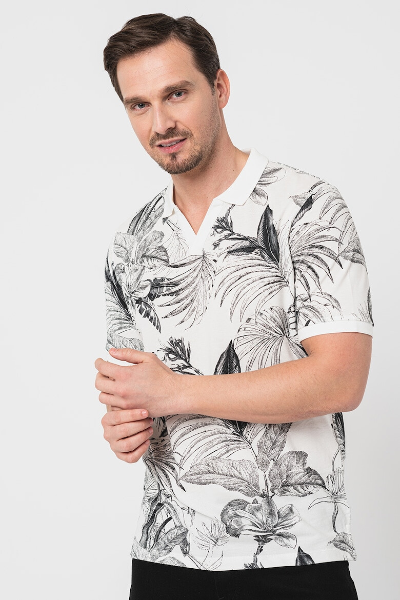 Jack & Jones Tricou polo cu imprimeu tropical - Pled.ro