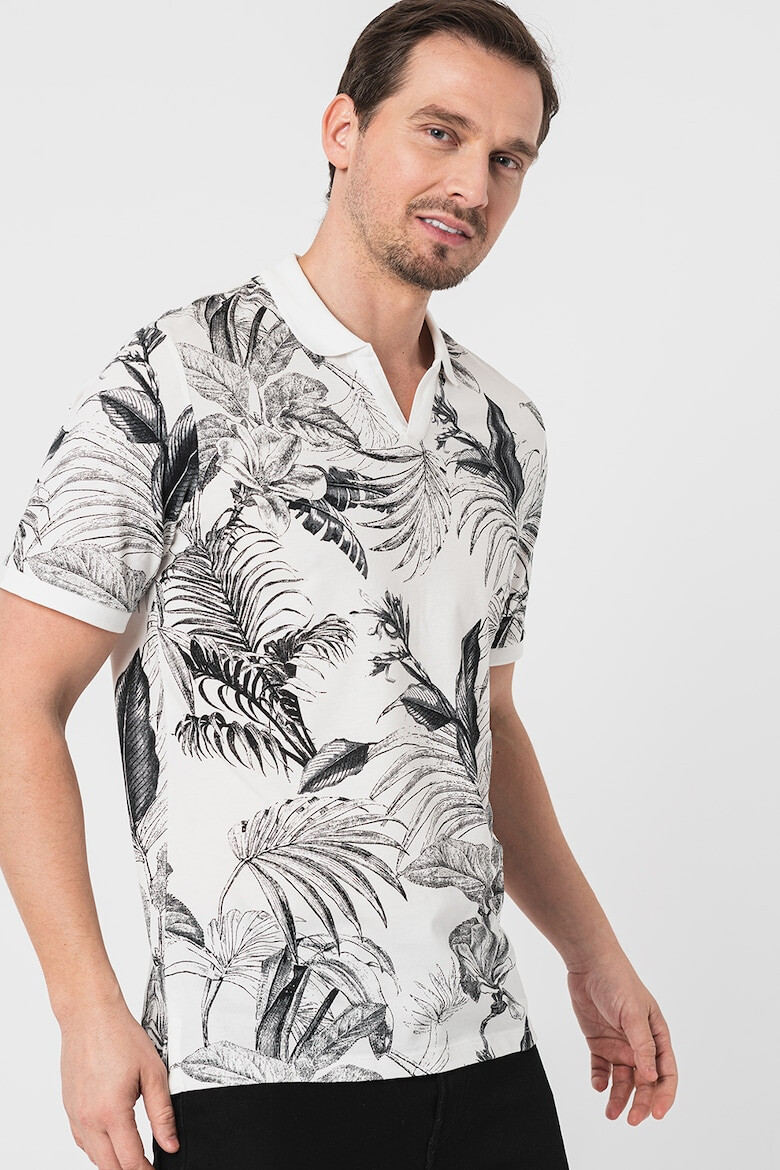 Jack & Jones Tricou polo cu imprimeu tropical - Pled.ro