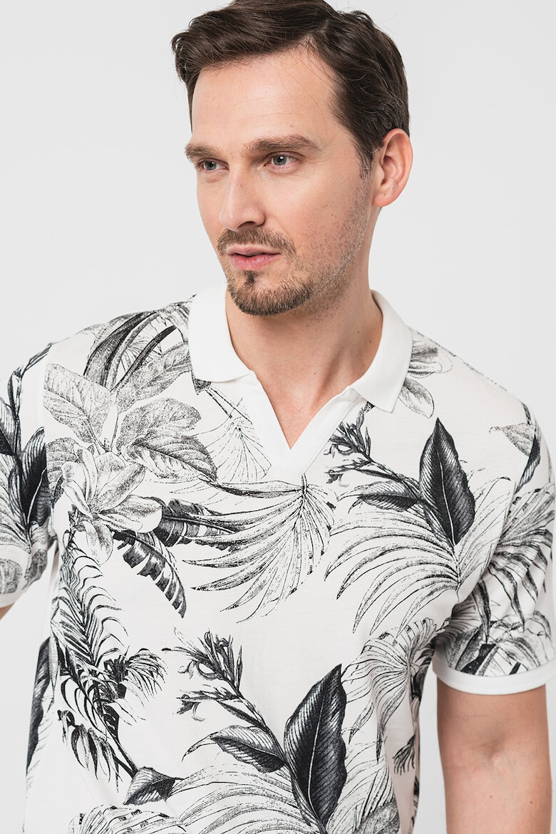 Jack & Jones Tricou polo cu imprimeu tropical - Pled.ro