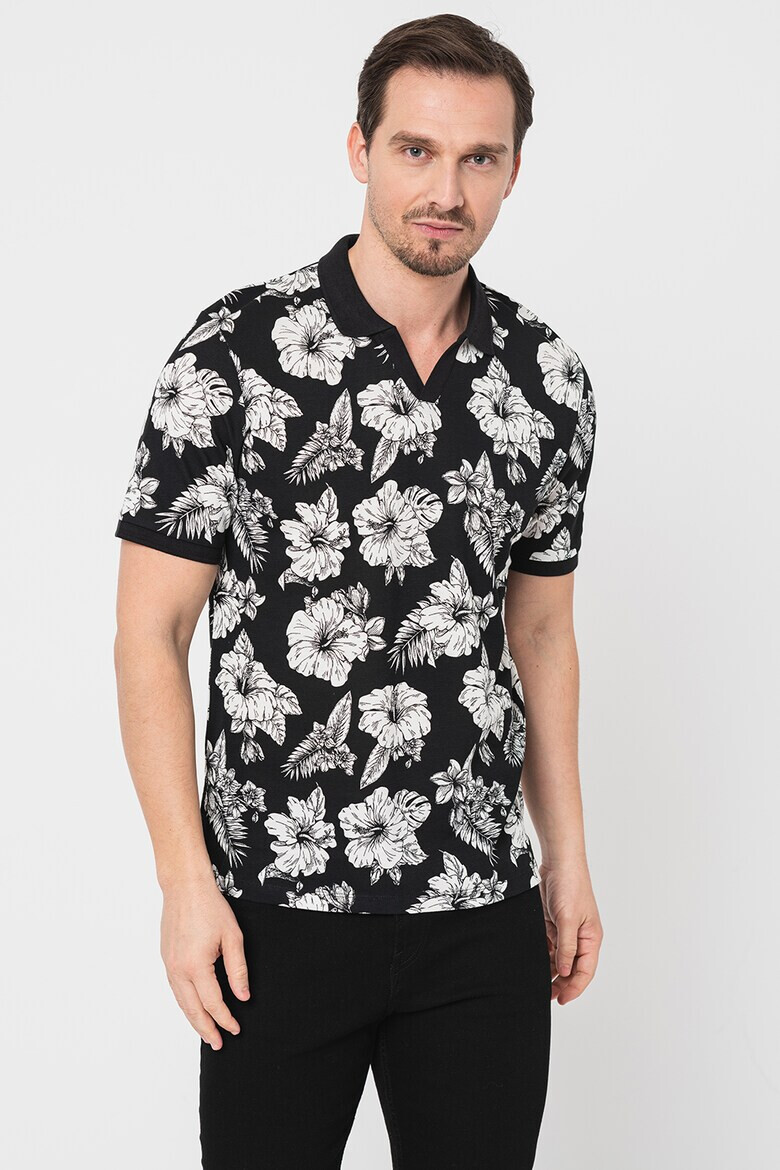 Jack & Jones Tricou polo cu imprimeu tropical - Pled.ro