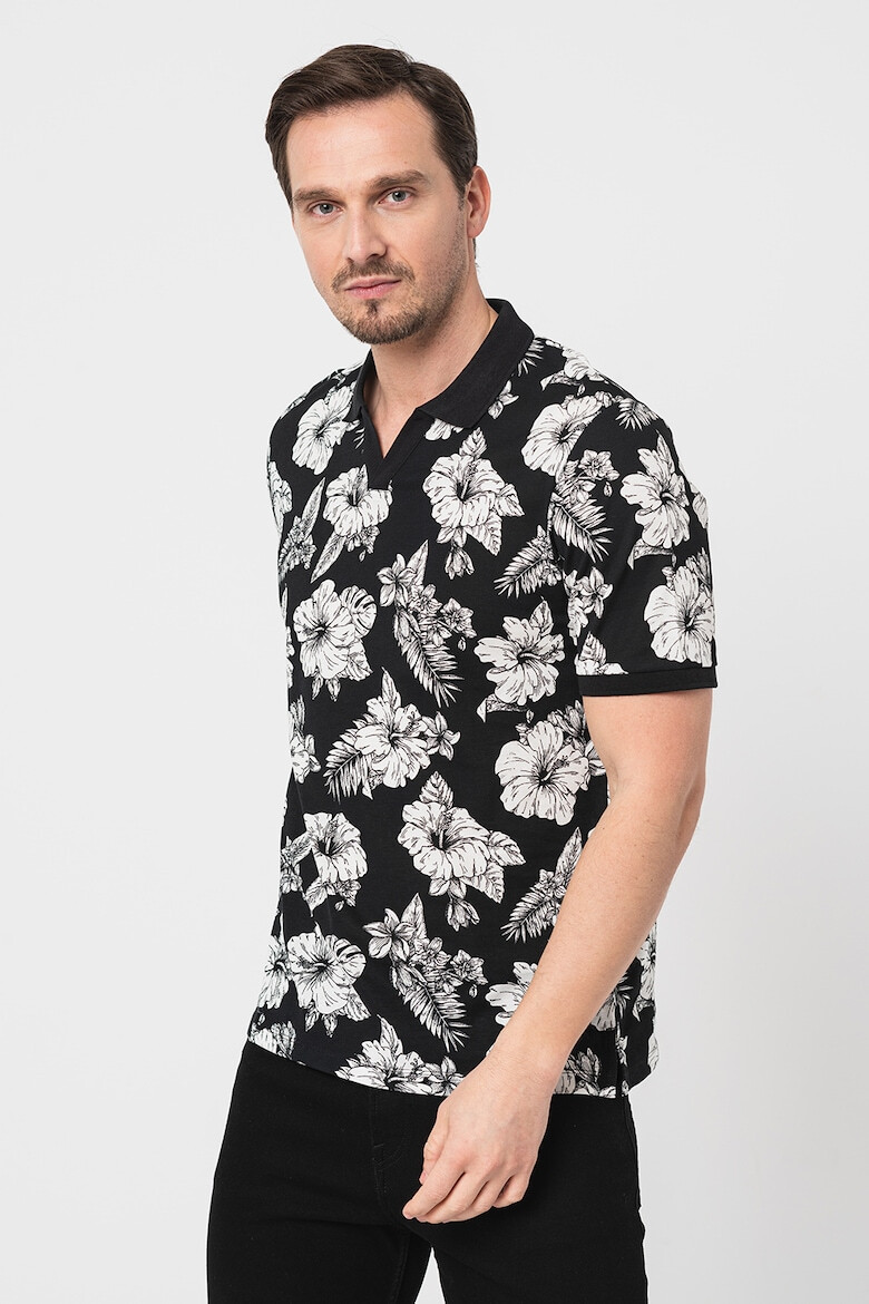 Jack & Jones Tricou polo cu imprimeu tropical - Pled.ro