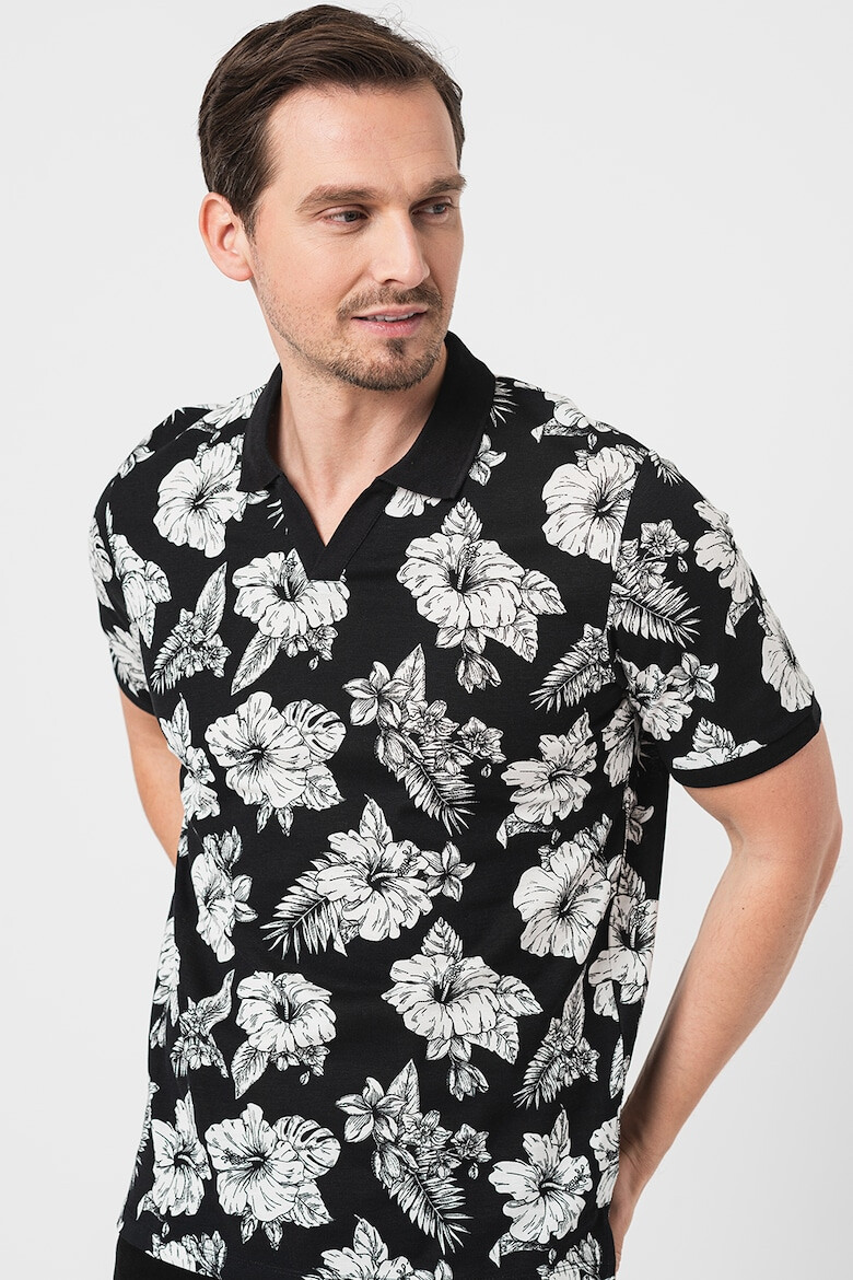 Jack & Jones Tricou polo cu imprimeu tropical - Pled.ro