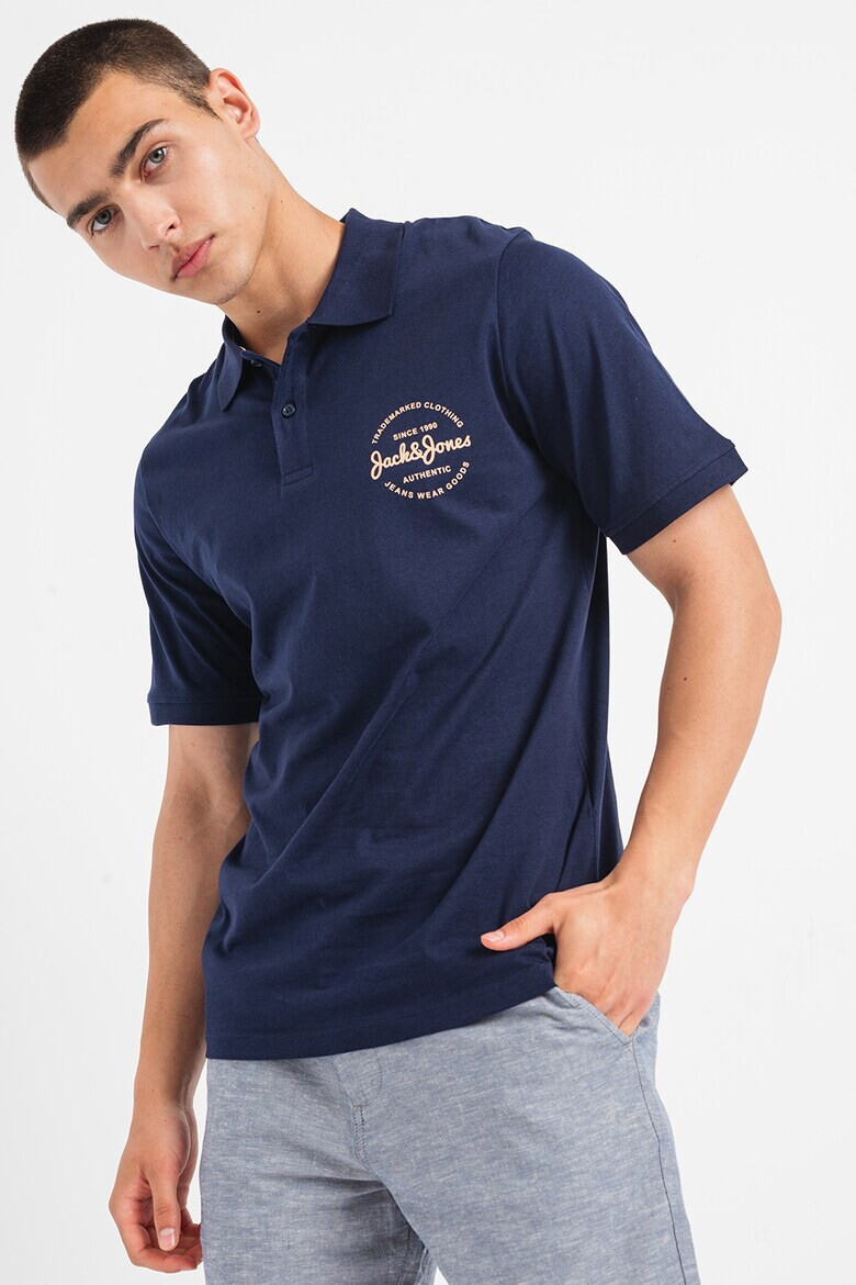 Jack & Jones Tricou polo cu logo pe piept Forest - Pled.ro