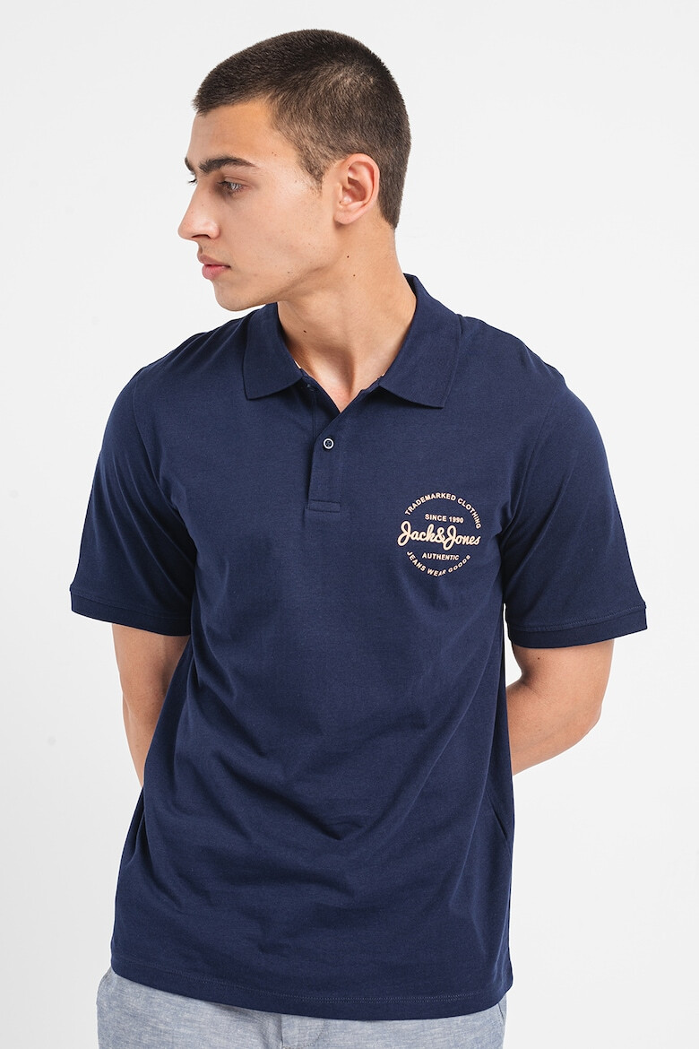 Jack & Jones Tricou polo cu logo pe piept Forest - Pled.ro