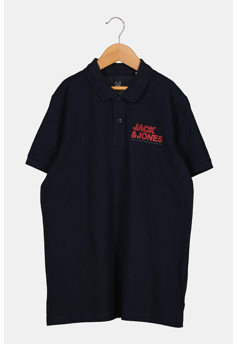 Jack & Jones Tricou polo din bumbac cu imprimeu logo - Pled.ro