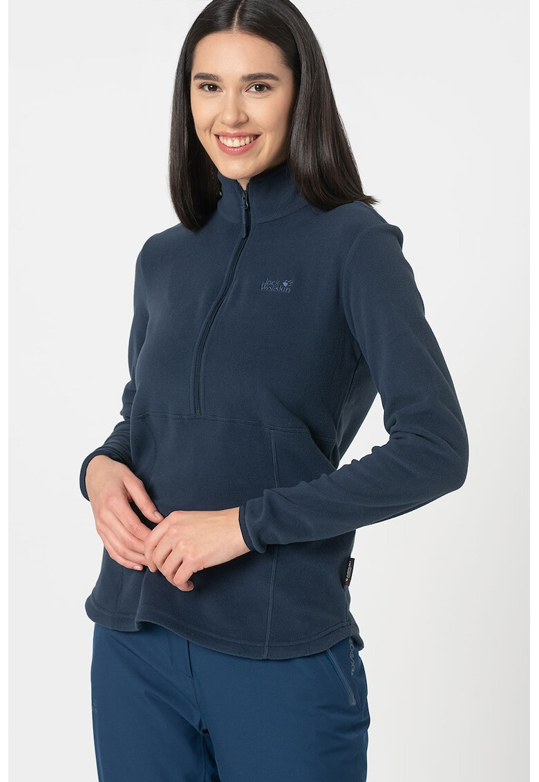 Jack Wolfskin Bluza din fleece cu fermoar scurt pentru drumetii Echo - Pled.ro