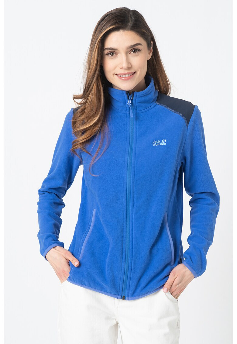 Jack Wolfskin Bluza din material fleece cu fermoar pentru drumetii Performance Flex - Pled.ro