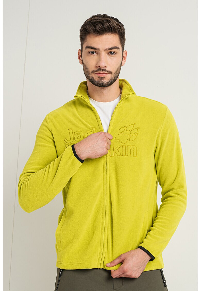 Jack Wolfskin Bluza sport de fleece cu fermoar si logo Zero Waste - Pled.ro