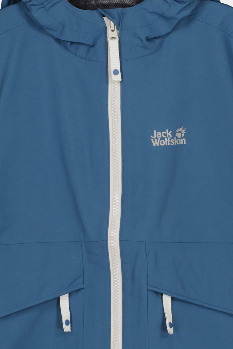 Jack Wolfskin Jacheta impermeabila cu gluga si logo - Pled.ro