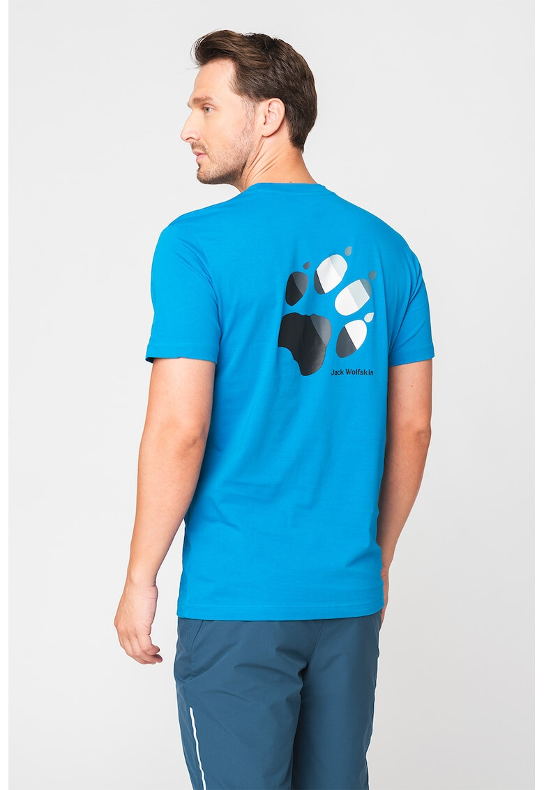 Jack Wolfskin Tricou de bumbac organic cu detaliu logo pe piept Rainbow Paw - Pled.ro