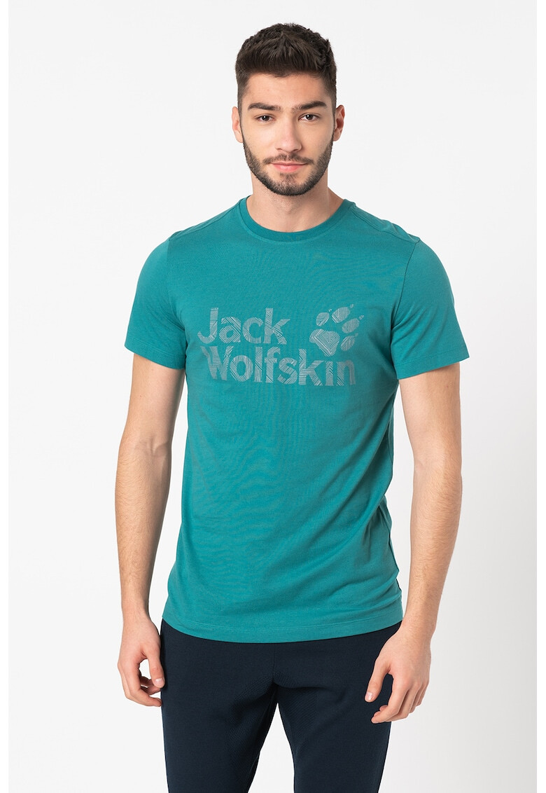 Jack Wolfskin Tricou din amestec de bumbac organic cu imprimeu logo Brand - Pled.ro