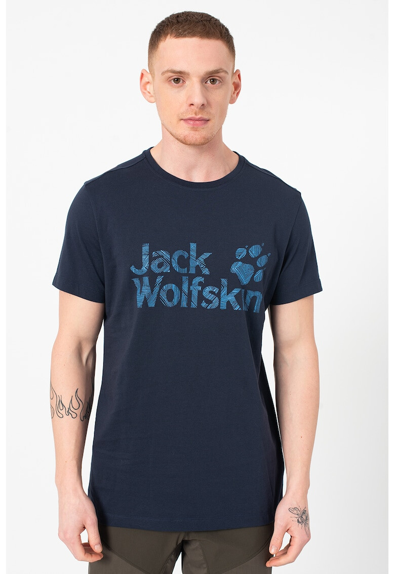 Jack Wolfskin Tricou din amestec de bumbac organic cu imprimeu logo Brand - Pled.ro