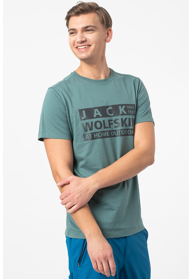 Jack Wolfskin Tricou din amestec de bumbac organic cu imprimeu logo Brand A - Pled.ro