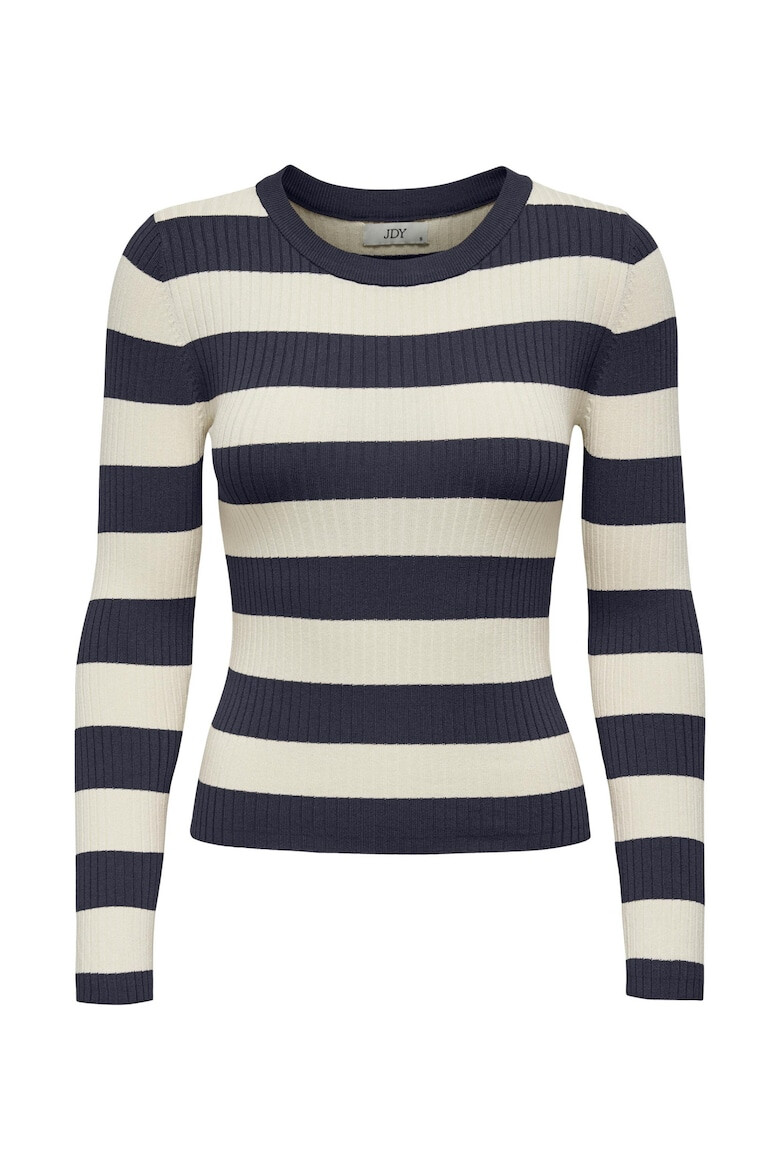 Jacqueline de Yong Pulover tricotat cu dungi cu maneci lungi Pluvaa cu dungi tricotate Sweater JDYPLUM - Pled.ro